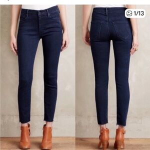 Mother High Waisted Looker Ankle Fray, Size 30